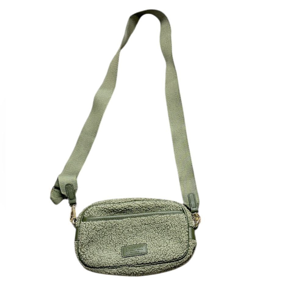 Laundry by Shelli Segal Green Sherpa Crossbody Bag